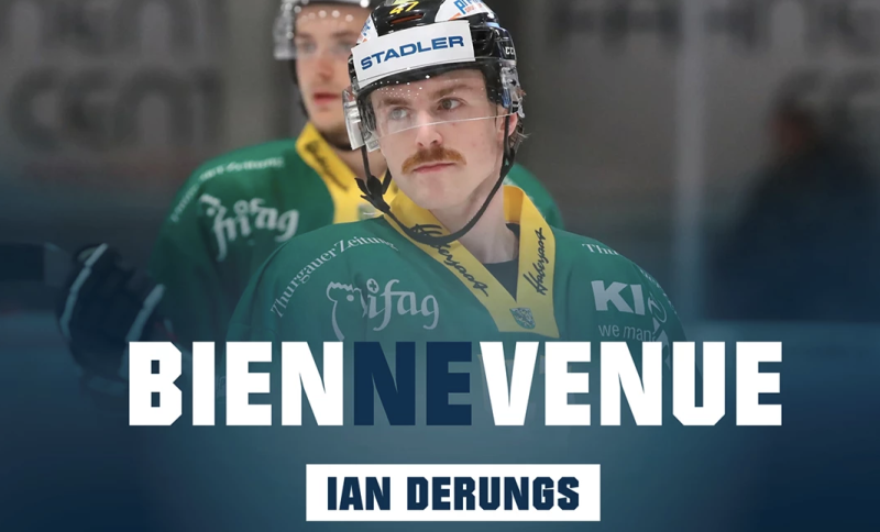 Der EHC Biel verpflichtet Ian Derungs