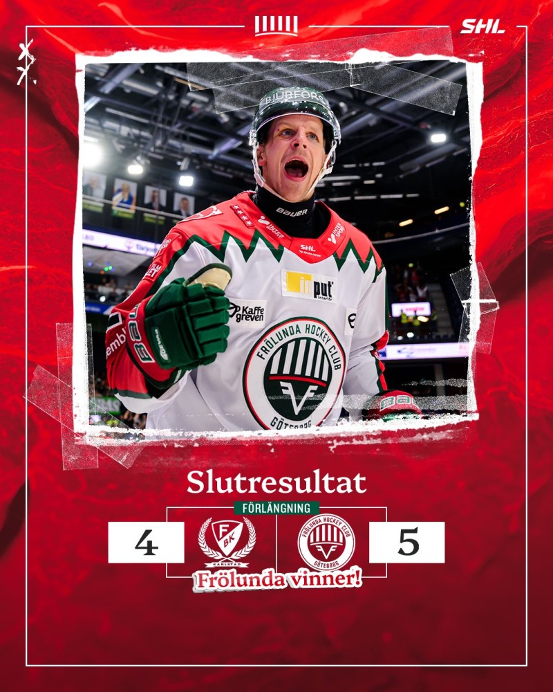 Dominik Egli sichert Frölunda den Sieg
