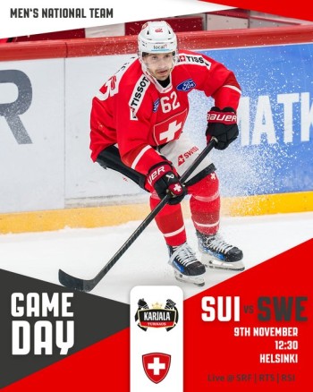 Aufstellung der Teams für das Spiel Schweiz vs. Schweden