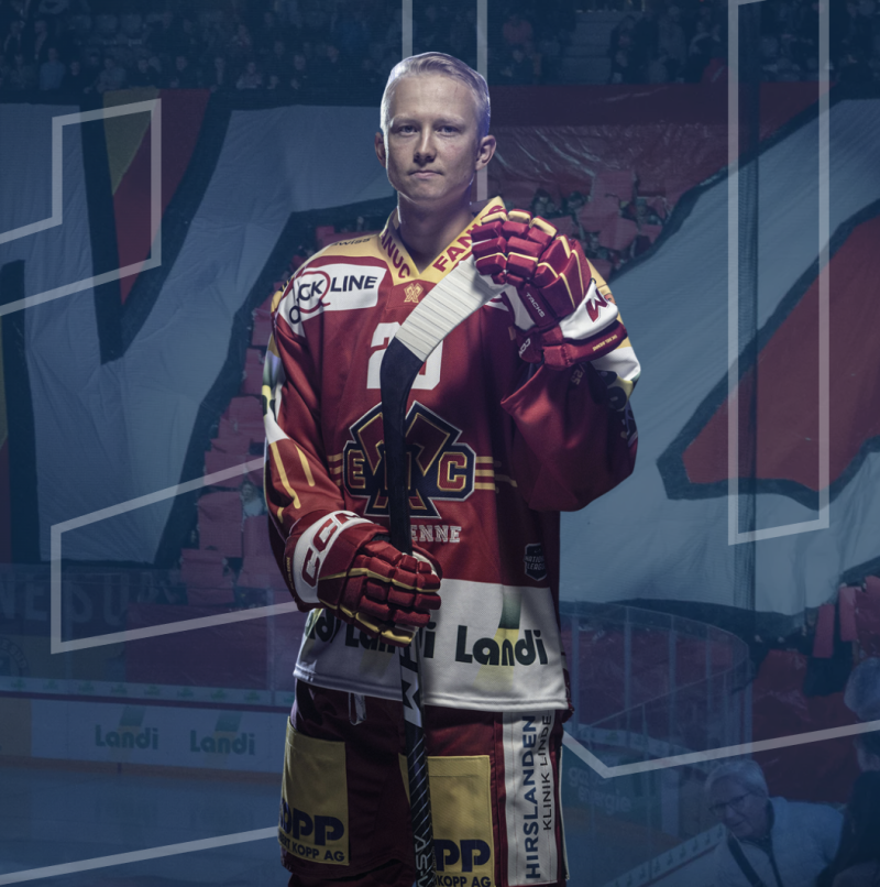 Aleksi Heponiemi auf Seiten des EHC Biel angeschlagen