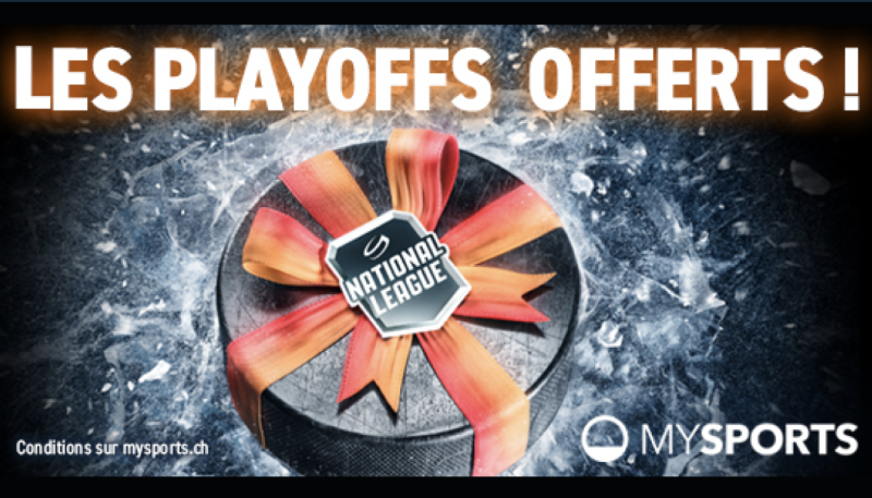 Les play-offs offerts sur MySports pour un abo d'une année