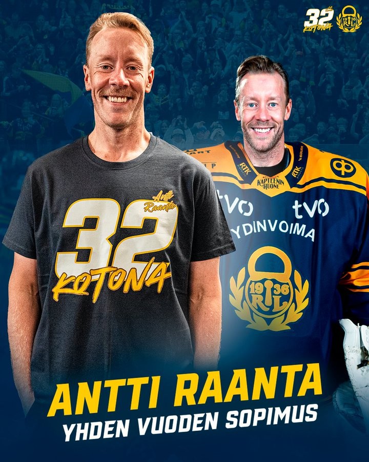 Antti Raanta rentre au bercail et rejoint Lukko