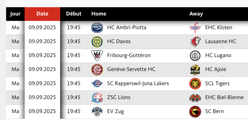 Votre calendrier de National League pour la saison 2025/26