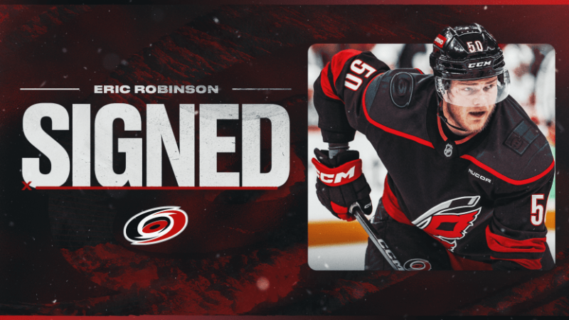 Eric Robinson prolonge avec les Hurricanes jusqu’en 2029