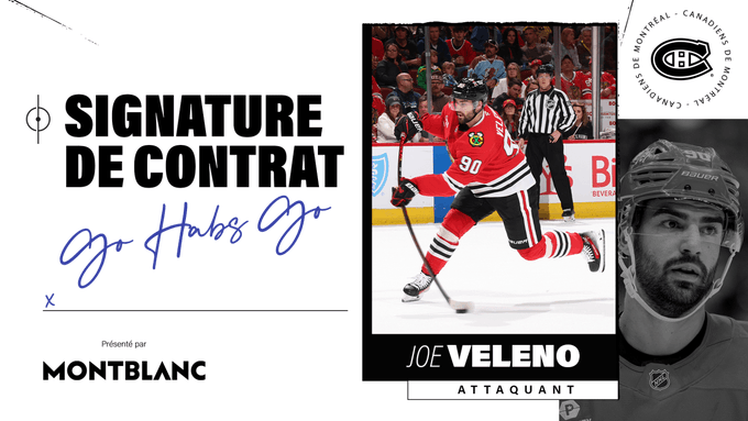 Contrat d’une saison pour Joe Veleno avec les Habs