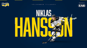 Le HV71 confirme la signature de Niklas Hansson