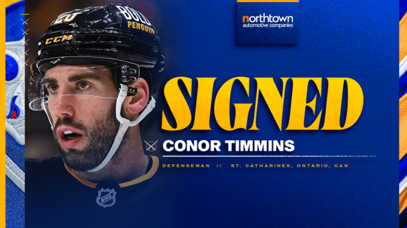 Conor Timmins lié aux Sabres pour deux saisons