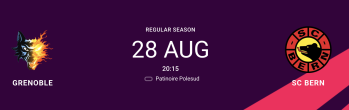 Aufstellung der Teams für das Spiel Grenoble vs. Bern