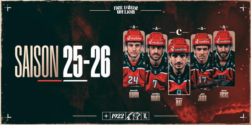 Le capitanat lausannois pour cette saison