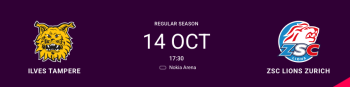 Formation des équipes pour le match Ilves vs Zurich