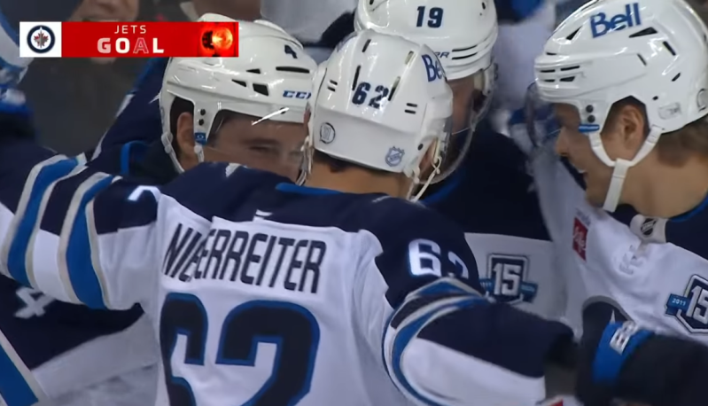 Nino Niederreiter aide les Jets à signer une nouvelle victoire