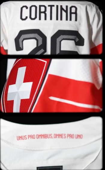 Les maillots de l'équipe de Suisse pour les Jeux olympiques