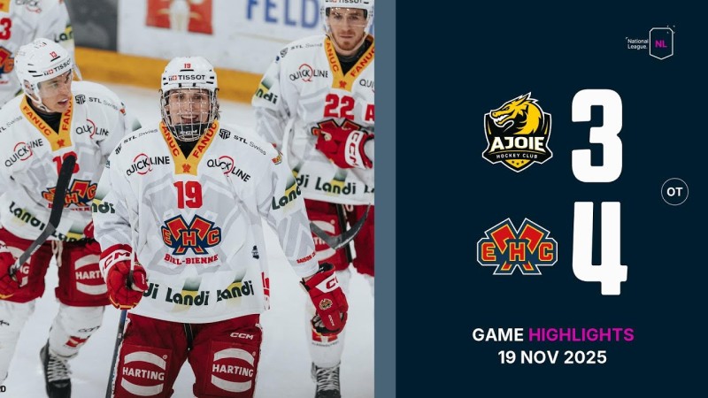 Les images de la victoire de Bienne à Ajoie