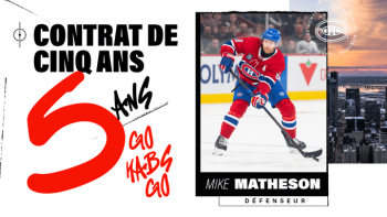 Prolongation de contrat de cinq saisons pour Mike Matheson