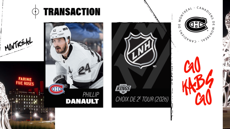 Phillip Danault de retour à Montréal
