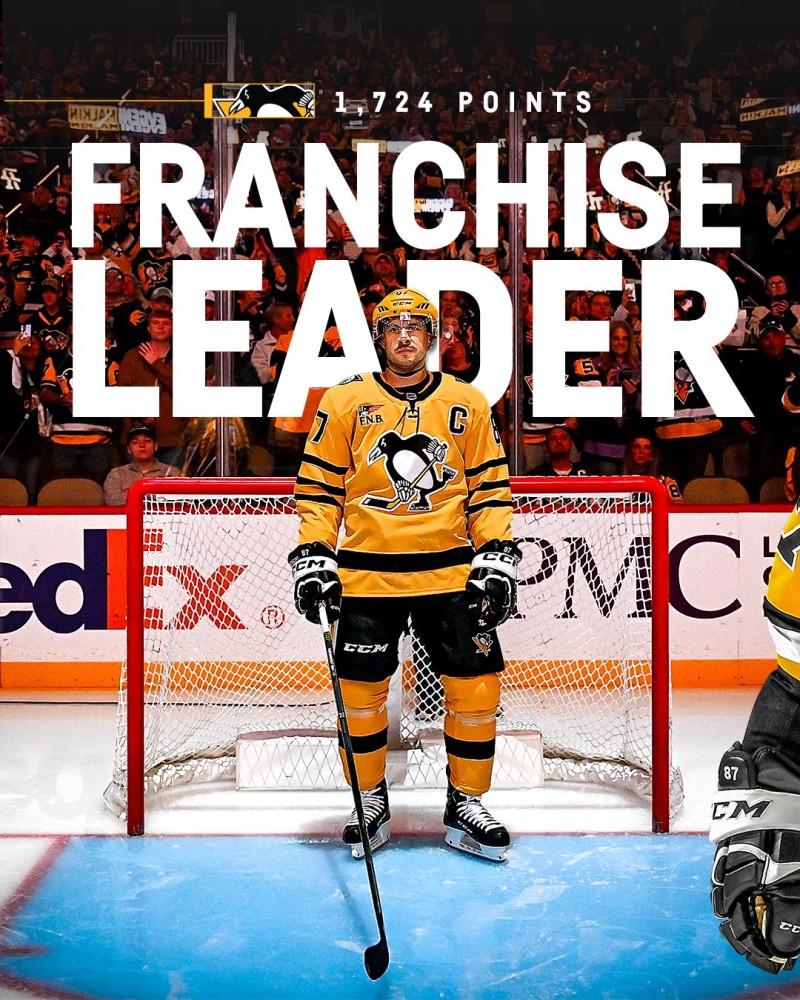 Sidney Crosby devient le meilleur pointeur de tous les temps des Penguins de Pittsburgh