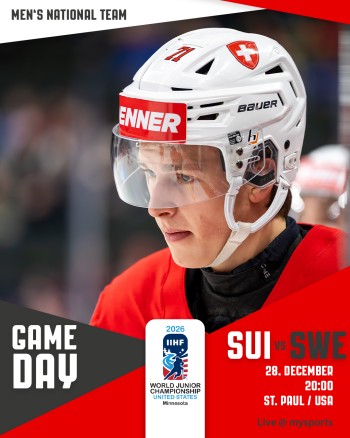 Mondiaux U20 : formation des équipes pour le match Suisse vs Suède