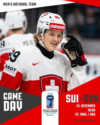 Mondiaux juniors : formation des équipes pour le match Suisse vs Slovaquie