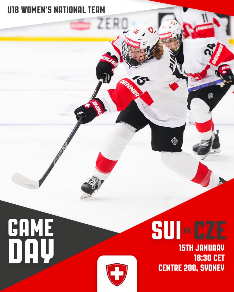 Mondiaux féminins U18 : formation des équipes pour le match Tchéquie vs Suisse