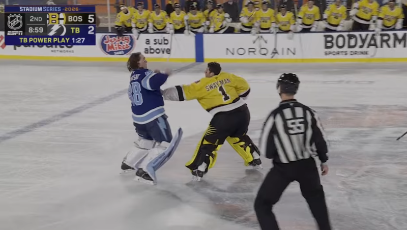 Andrei Vasilevski et Jeremy Swayman s'échangent quelques amabilités