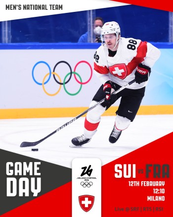 Aufstellung der Teams für das Spiel Schweiz vs. Frankreich