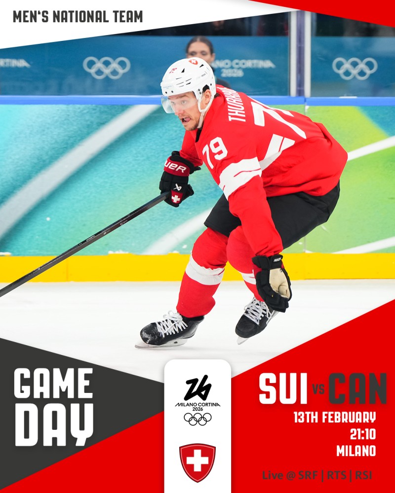 Formation des équipes pour le match Canada vs Suisse