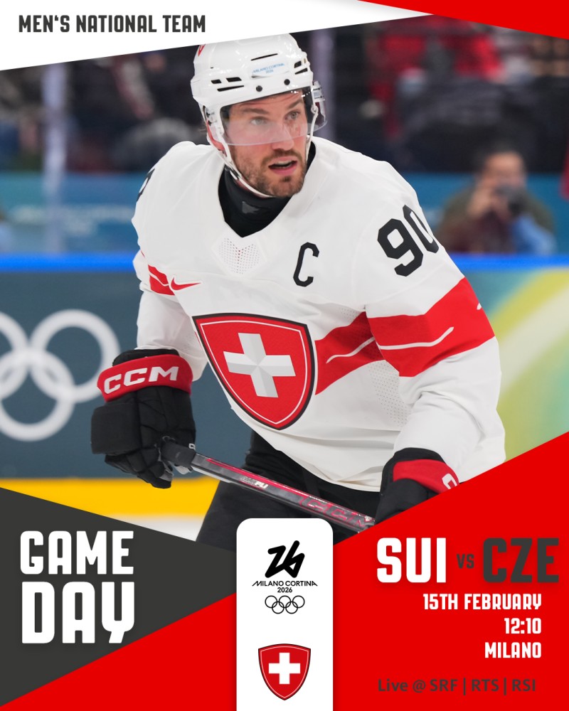 Schweiz muss auf Malgin und Glauser verzichten - Aufstellung der Teams für das Spiel Schweiz vs. Tschechien